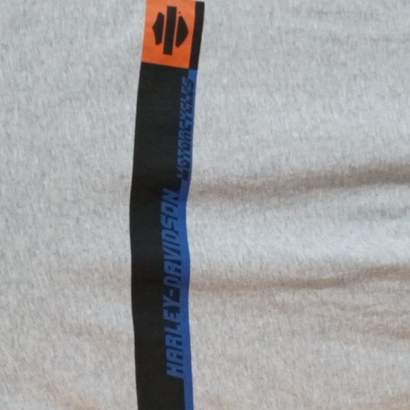 Harley-Davidson Other - Harley-Davidson Gray Short Sleeve Black Stripe Tee Shirt Mens XLarge